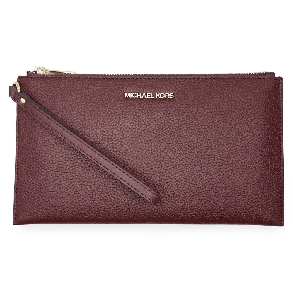 Michael Kors Jet Set Travel Clutch- Oxblood